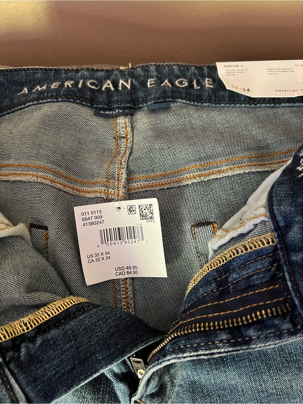 American Eagle Outfitters Men’s Faded Blue Bootcut Jeans - Picture 3 of 6
